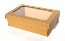 Gift box with transparent lid