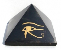 Schungit Pyramide Auge von Horus