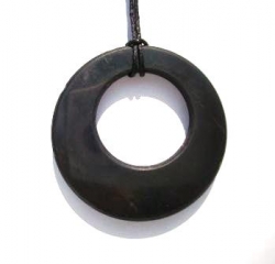 Shungit pendant wheel (donut)