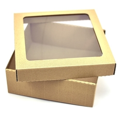 Krabice dárková s průhledným víkem velká