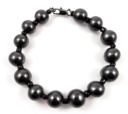 Shungit bracelet beads with closing