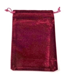 Velvet bag of wine color