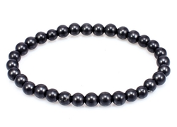 Shungit bracelet beads 6 mm