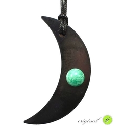 Shungite pendant with amazonite