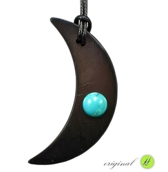 Shungite pendant with turquoise