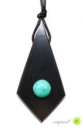 Shungit pendant Crystal with amazonite