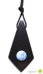 Shungit pendant Crystal with larimar