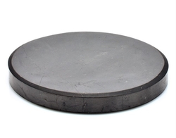 Shungite plate round polished