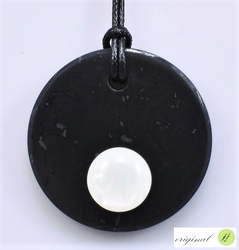 Shungite pendant wheel with turquoise - kopie