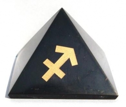 Shungit pyramid with sign of the Archer