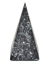 Shungite pyramid with crystal unpolished 4 cm