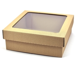 Gift box with transparent lid large