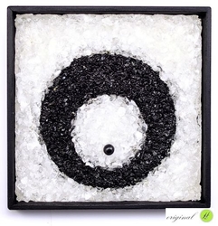 Crystal picture with shungite - circles - kopie