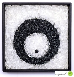 Crystal picture with shungite - circles - kopie